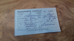 221 / TRANSPORT CATELLA 1961 EXCURSION - Autres & Non Classés