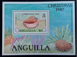 Coquillages Shells // Bloc Neuve ** MNH ; Anguilla BF 79 (1987) Cote 17 € - Anguilla (1968-...)