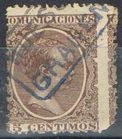 Sello 15 Cts Alfonso XIII Pelon, CARTERIA Oficial Tipo II De GRAÑEN (Huesca) Num 219 º - Used Stamps