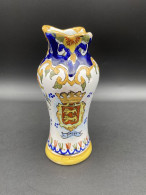 BOULOGNE 1903-1920 Soliflore Vase Jules VERLINGUE VJ Coll. YPORT Terre Ocre Style Rouen Ht 12cm #240024 - Otros & Sin Clasificación