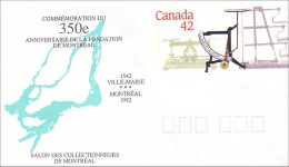 Canada Montreal 350e Enveloppe Pre-imprimee Balance Scale 42c ( A71 545c) - Esposizioni Filateliche