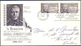 Canada Général Georges Vanier Paire FDC Cover ( A71 750) - 1961-1970