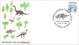 Canada Bear Dinosaurs FDC Cover ( A71 158a) - Gedenkausgaben