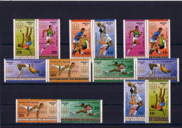 Olympics 1976 - Basketball - BURUNDI - 7 Pairs Perf. MNH - Summer 1976: Montreal