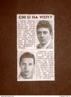 Carlo Roncalli Di Milano E Alessandro Lucchini Di Genova Scomparsi Nel 1945 - Autres & Non Classés