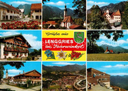 72936533 Lenggries Teilansichten Kirche Berghotel Alpenpanorama Lenggries - Lenggries