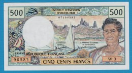 FRANCE POLYNESIE TAHITI Papeete 500 Francs 1985 Série W.3 - Otros & Sin Clasificación