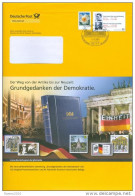 BRD DP Ganzsache Grundgedanken Der Demokratie Brandenburger Tor (Mi. 2506 + 2590 Gedruckt) SST Berlin 2007 Bundestag - Umschläge - Gebraucht