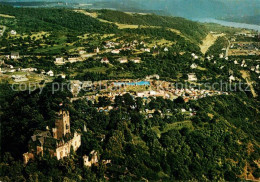 72936360 Lahnstein Fliegeraufnahme Burg Lahneck Mit Campingplatz Und Schwimmbad  - Lahnstein