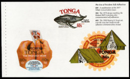 Tonga Stickers From Booklet 0001-1 - Tonga (1970-...)