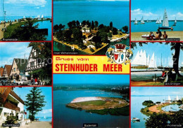 72935203 Steinhuder Meer Fliegeraufnahme Insel Wilhelmstein Badeinsel Anleger Pr - Steinhude