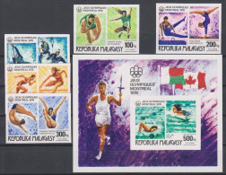 Olympics 1976 - Gymnastics - MALAGASY - S/S+Set Imp. MNH - Estate 1976: Montreal