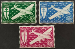 A.O.F. / YT PA 1 - 3 / AVION - AVIATION / NEUFS ** / MNH - Unused Stamps