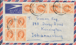 Rhodesia & Nyasaland Air Mail Cover Sent To Johannesburg 27-2-1961 - Rhodésie & Nyasaland (1954-1963)