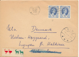 Rhodesia & Nyasaland Cover Sent To Denmark 5-12-1955 - Rodesia & Nyasaland (1954-1963)