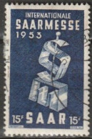 Saarland1953 MiNr.341 O Gestempelt Saarmesse, Saarbrücken ( B414 ) Günstige Versandkosten - Oblitérés