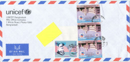Bangladesh UNICEF Air Mail Cover Sent To Denmark 30-3-2005 Topic Stamps - Bangladesch