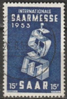 Saarland1953 MiNr.341 O Gestempelt Saarmesse, Saarbrücken ( B556 ) Günstige Versandkosten - Oblitérés