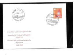 6000 Luzern - Incendie Du Pont De La Chapelle à Lucerne - 07 09 1993 - Beli FDC 068 - Cartas & Documentos