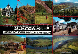 72932364 Kroev Mosel Dreigiebelhaus Klosterruine Am Felsensturz Panorama Alter K - Kroev