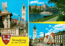 72932304 Straubing Stadtturm Theresien Und Ludwigsplatz Schloss Donau Straubing - Straubing