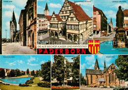 72932253 Paderborn Hoher Dom Liborius-Brunnen Rathaus Paderanlagen Mariensaeule  - Paderborn