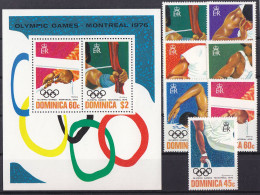 Olympics 1976 - Gymnastics - DOMINICA - S/S+Set MNH - Estate 1976: Montreal