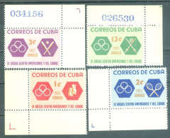 1962 Sports,Baseball/bat,Fencing/foil,Tennis/racket,Boxing,cuba,807,MNH - Béisbol