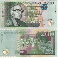 MAURITIUS   200 Rupees  P61a  Dated  2010  ( Sir Abdool Razack Mohamed + Markey Scene At Back ) UNC - Maurice