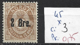 NORVEGE 45 * Côte 3 € - Unused Stamps