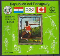 Olympics 1976 - Athletics - PARAGUAY - S/S MNH - Summer 1976: Montreal