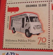 COLOMBIA, 2022, MNH, VEHICLES , PILOT PUBLIC LIBRARY OF MEDELLIN,   1v - Trucks