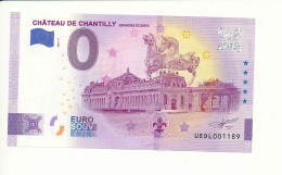Billet Touristique 0 Euro - DOMAINE DE CHANTILLY GRANDES ECURIES - UEDL - 2023-3 - N° 1189 - Altri & Non Classificati