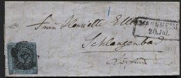BADEN 3 K. Auf Brief MANNHEIM 1859 (x679) - Cartas & Documentos