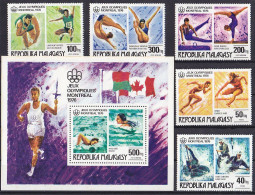 Olympics 1976 - Gymnastics - MALAGASY - S/S+Set MNH - Summer 1976: Montreal