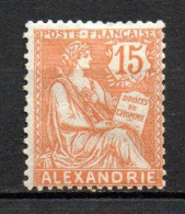 Col41 Colonies Alexandrie N° 25 Neuf X MH Cote  2,50€ - Nuevos