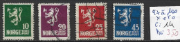NORVEGE 97 à 100 Oblitérés ( 97 : * ) Côte 14 € - Used Stamps