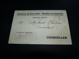 BC5-6 Cpa Commune De Courcelles Recettes Communales 1925 - Courcelles