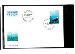 3000 Berne - Jour D'émission - Europa 1994 - 17 05 1994 - Beli FDC 098 - Storia Postale