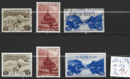 NORVEGE 187 à 192 ** ( 187-189 Oblitérés ) ) Côte 13 € - Unused Stamps