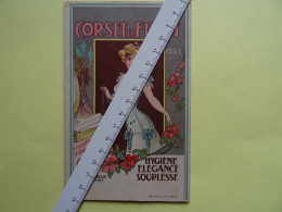 Carte "Corset Le Furet" Publicité ...Le Corset Idéal ... - 1900-1940