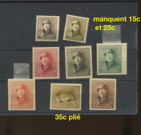 NON DENTELES Série Courte *   Met Plakkertje - 1919-1920 Roi Casqué