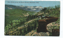 Railway Postcard Usa Snow Sheds Across The Sierra Nevada Mountains California. - Kunstbauten