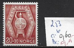 NORVEGE 253 * Côte 0.60 € - Neufs