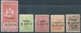 ROMANIA - ROUMANIE - RUMANIEN,1915 Revenue Tax Fiscal,Overprinted Timbru De Ajutor,Hinged Track,Mint - Fiscali