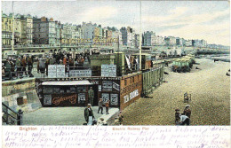 Royaume-Uni - BRIGHTON - Electric Railway Pier - Beautiful Street And Beach Entertainment - Traveled In 1904 - Brighton