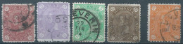 ROMANIA - ROUMANIE - RUMANIEN,1890 -1891 Prince Karl I ,1½B-3B-5B-15B & 50B Orange,Oblitérée - Used Stamps