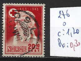 NORVEGE 276 Oblitéré Côte 1.20 € - Oblitérés