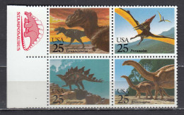 USA 1989 - Prehistoric Animals, Set Of 4 Stamps, MNH** - Ungebraucht