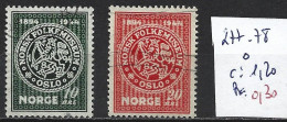 NORVEGE 277-78 Oblitérés Côte 1.20 € - Gebruikt